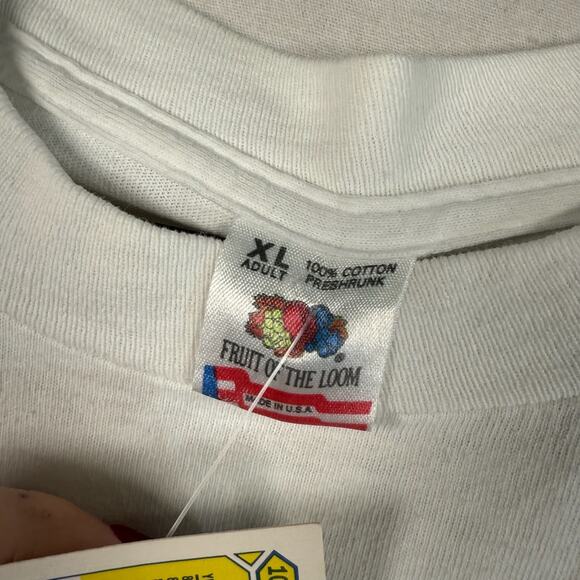 Vintage Jesus Loves The Little Children Quote T-Shirt XL - Picture 6 of 6